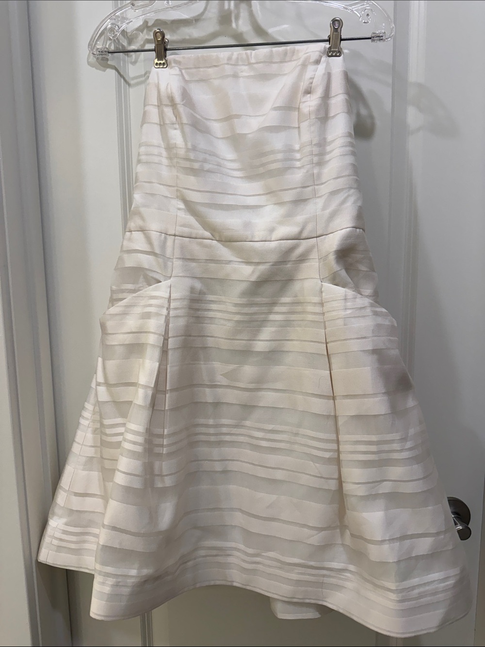 NWT - Lilly Pulitzer White on White Striped Fit-and-Flare Dress